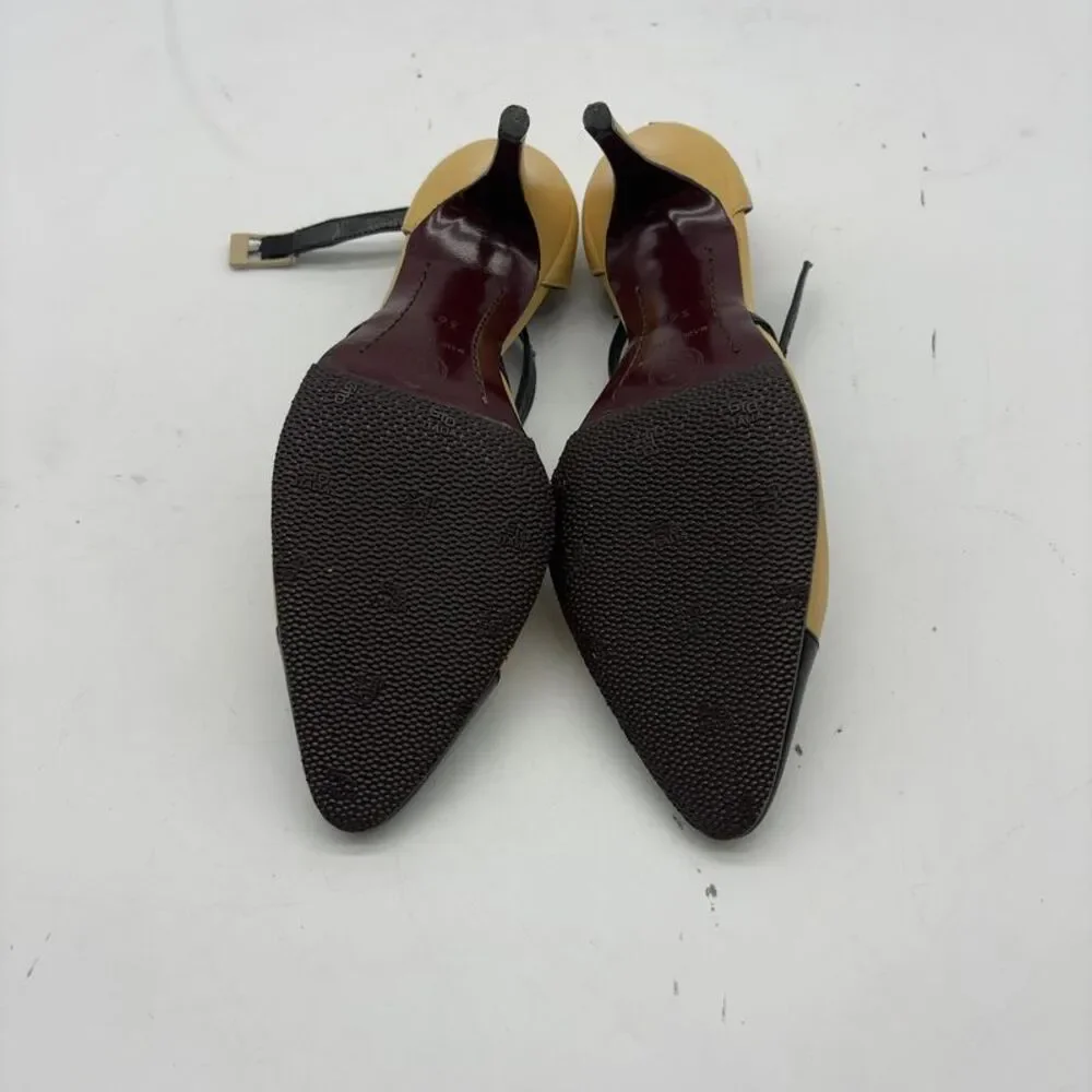 CHANEL Cap Toe Mary Jane CC Buckle Heels Pumps